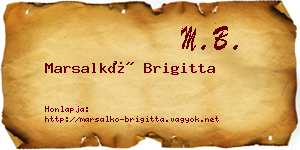 Marsalkó Brigitta névjegykártya