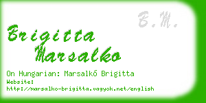 brigitta marsalko business card